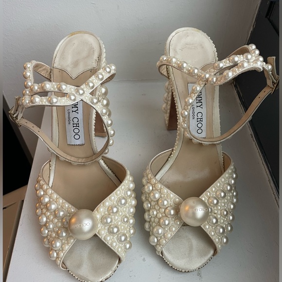 Jimmy Choo Sacaria 100 Embellished Sandals - Picture 4 of 14